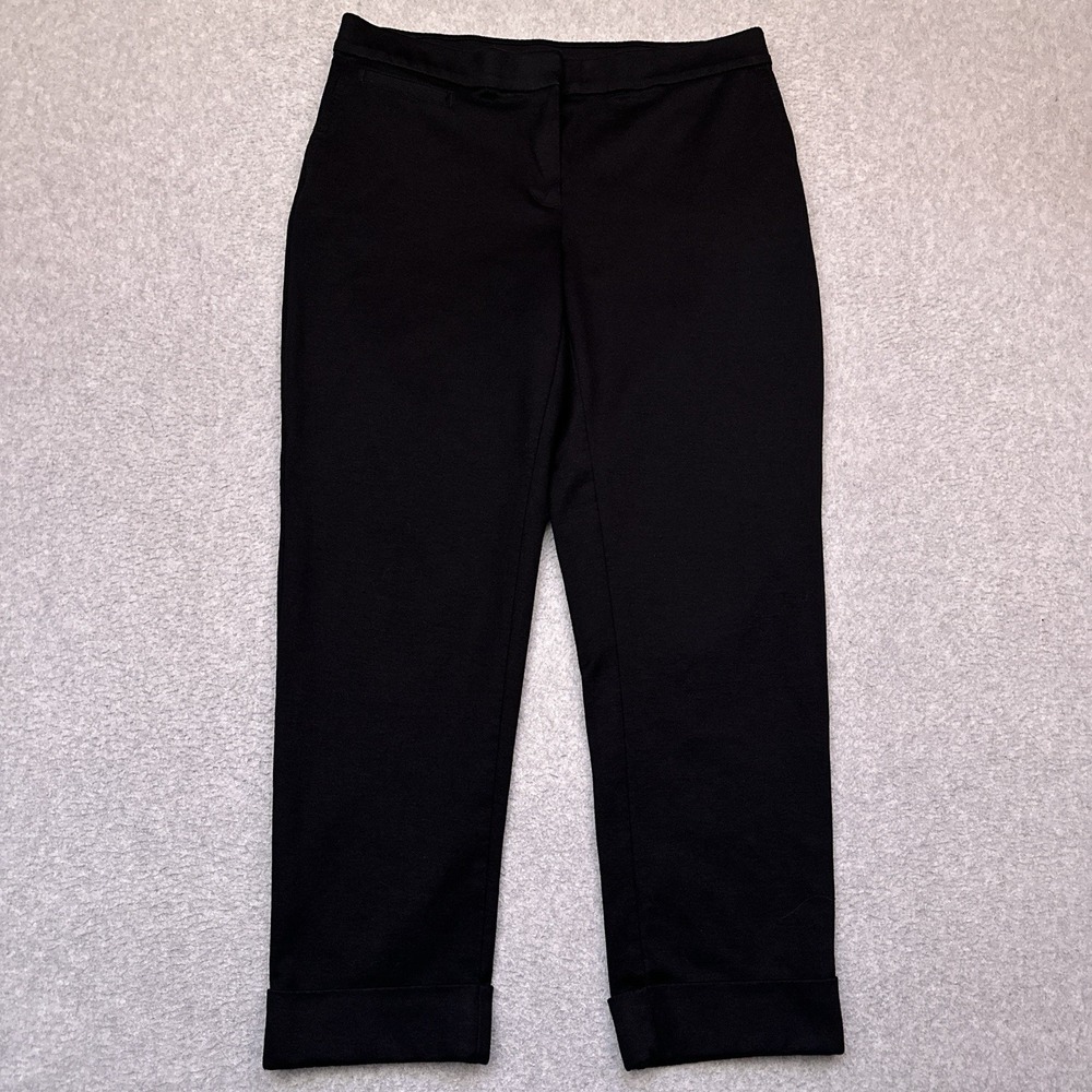 J. Jill Pants Womens‎ Small Black Pull-On Bi-Stretch Cuffed High Rise Career